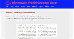 Desktop Screenshot of bhavnagarvruddhashram.org